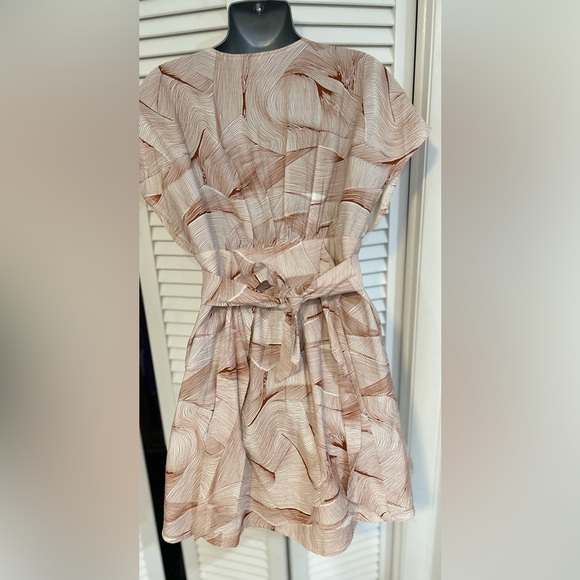 Indikah by Angel Biba NWOT Boho chic dress in dusty rust and cream - size medium - Picture 4 of 9